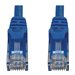 Eaton Tripp Lite Series Cat6a 10G Snagless Molded UTP Ethernet Cable (RJ45 M/M), PoE, Blue, 50 ft. (15.2 m) - Netzwerkkabel - RJ