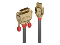 Lindy Gold Line - Adapterkabel - HDMI mnnlich zu DVI-D mnnlich - 3 m - Dreifachisolierung - Grau
