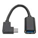 Tripp Lite USB C to USB-A Cable Right Angle 3.1 5 Gbps USB Type C M/F 6in - USB-Adapter - 24 pin USB-C (M) rechtwinklig zu USB T