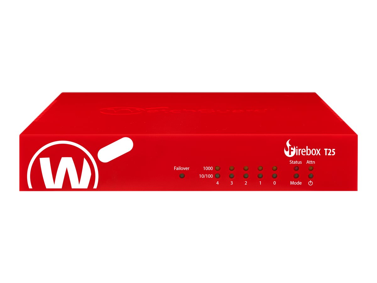 WatchGuard Firebox T25 - Sicherheitsgert - mit 3 Jahre Total Security Suite - 5 Anschlsse - 1GbE - WatchGuard Trade-Up Program