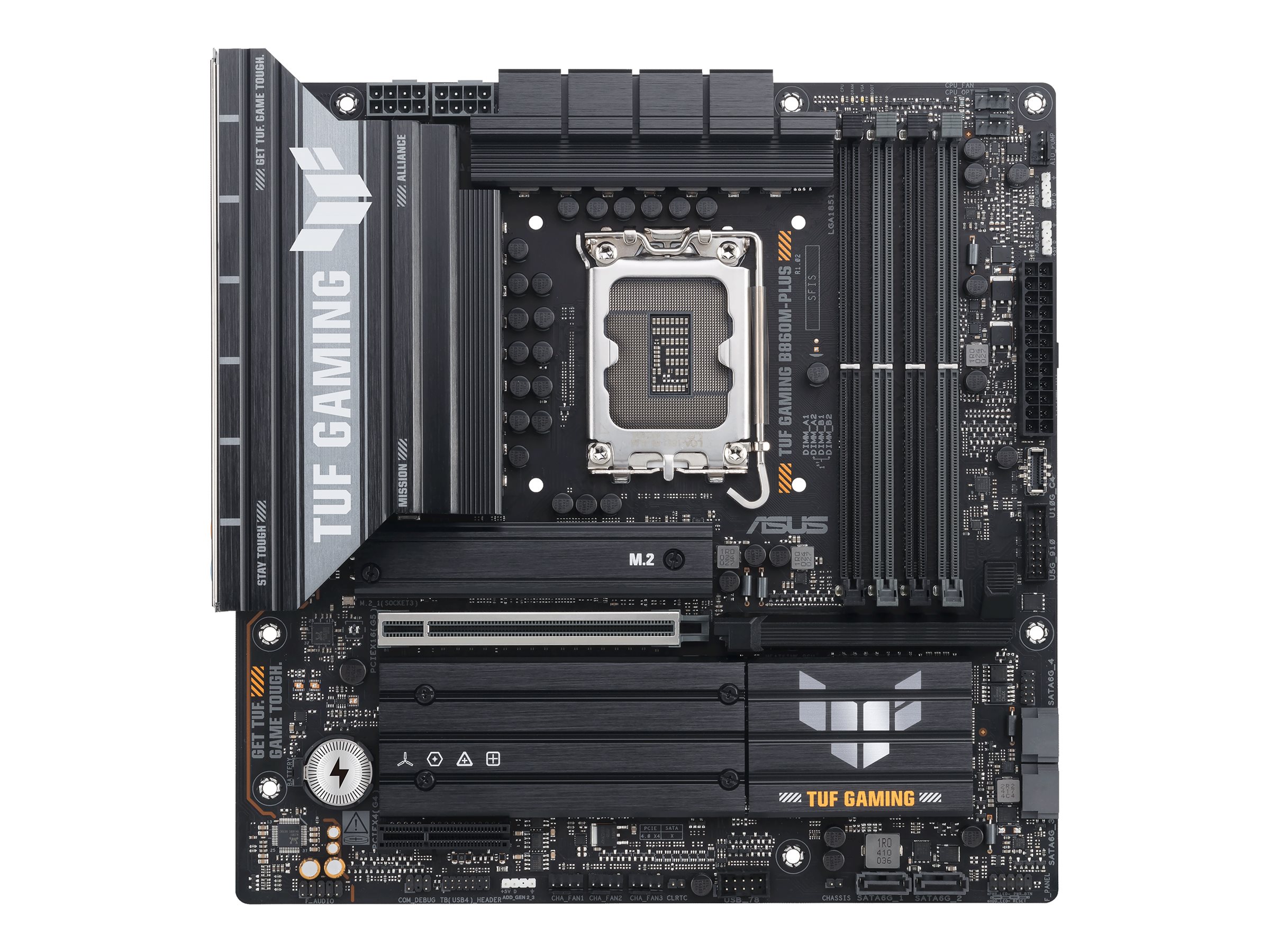 ASUS TUF GAMING B860M-PLUS - Motherboard - micro ATX - LGA1851-Sockel - B860 Chipsatz - USB-C 3.2 Gen 2x2, USB 3.2 Gen 2, USB 3.