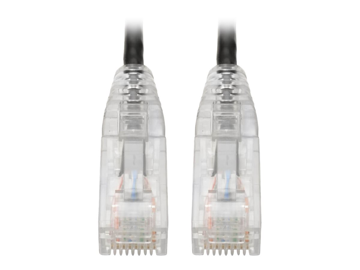 Eaton Tripp Lite Series Cat6 Gigabit Snagless Slim UTP Ethernet Cable (RJ45 M/M), PoE, Black, 6-in. (15.24 cm) - Patch-Kabel - R