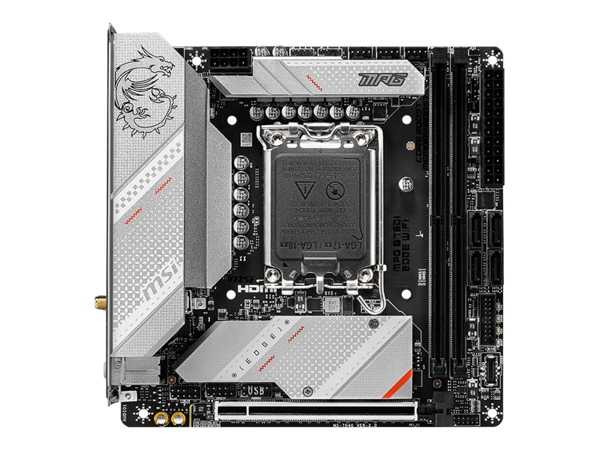 MSI MPG B760I EDGE WIFI - Motherboard - Mini-ITX - LGA1700-Sockel - B760 Chipsatz - USB 3.2 Gen 1, USB 3.2 Gen 2, USB-C 3.2 Gen2