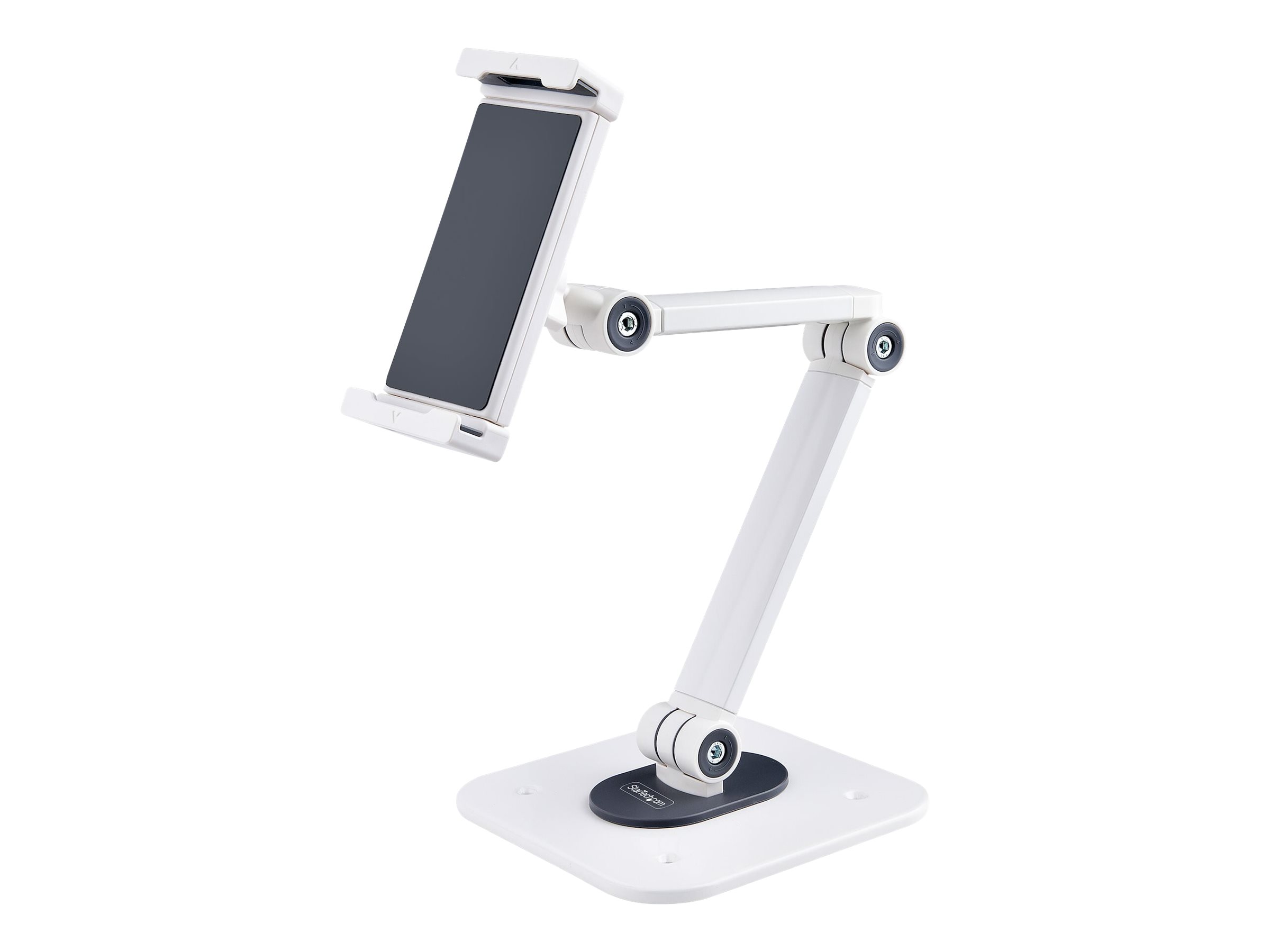 StarTech.com Adjustable Tablet Stand for Desk, Desk/Wall Mountable, Supports Up to 2.2lb, Universal Tablet Stand Holder for Desk