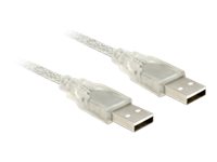 Delock - USB-Kabel - USB (M) zu USB (M) - USB 2.0 - 1.5 m - durchsichtig