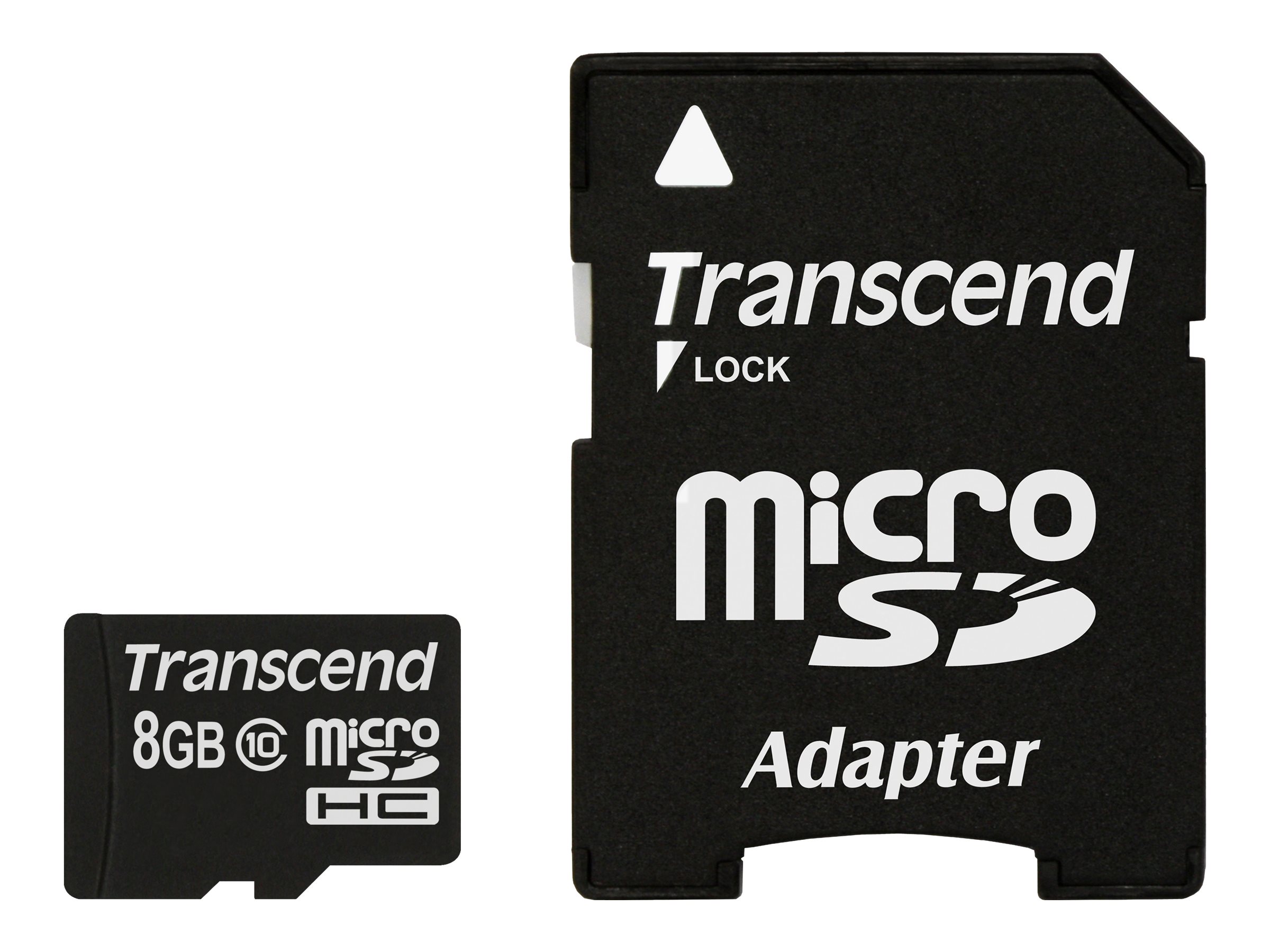 Transcend Premium - Flash-Speicherkarte (microSDHC/SD-Adapter inbegriffen) - 8 GB - Class 10 - 133x - microSDHC