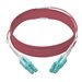 Eaton Tripp Lite Series 10G Duplex Multimode 50/125 OM4 LSZH Fiber Optic Cable (LC/LC), Push/Pull Tabs, Magenta, 4 m - Patch-Kab