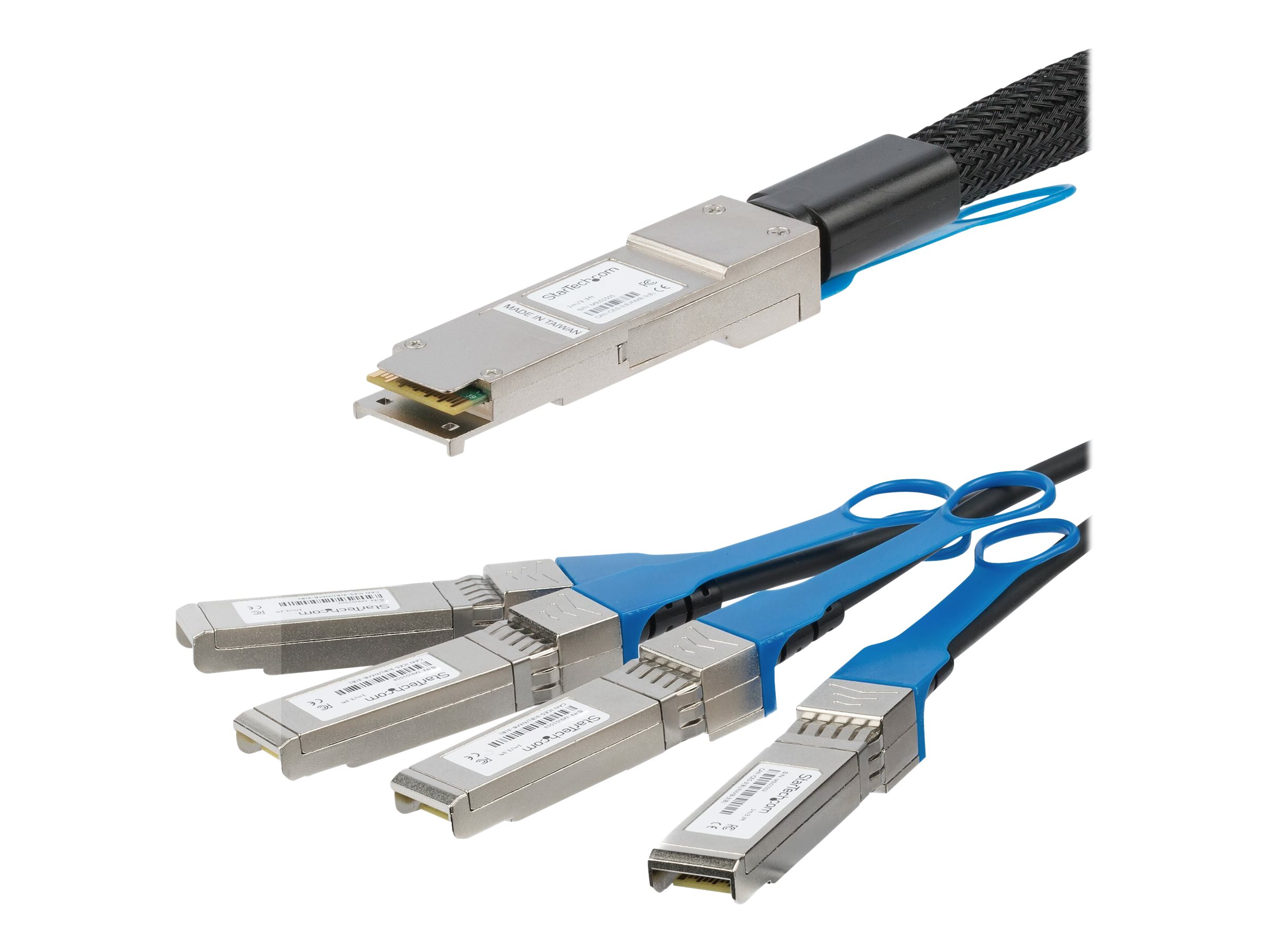 StarTech.com 1m QSFP+ Breakout Kabel - QSFP+ auf 4x SFP+ - QSFP zu SFP+ - 40G DAC Kabel - Passives Twinax Kabel - Kabelpeitsche