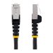 StarTech.com 5m CAT6a Ethernet Cable - Black - Low Smoke Zero Halogen (LSZH) - 10GbE 500MHz 100W PoE++ Snagless RJ-45 w/Strain R