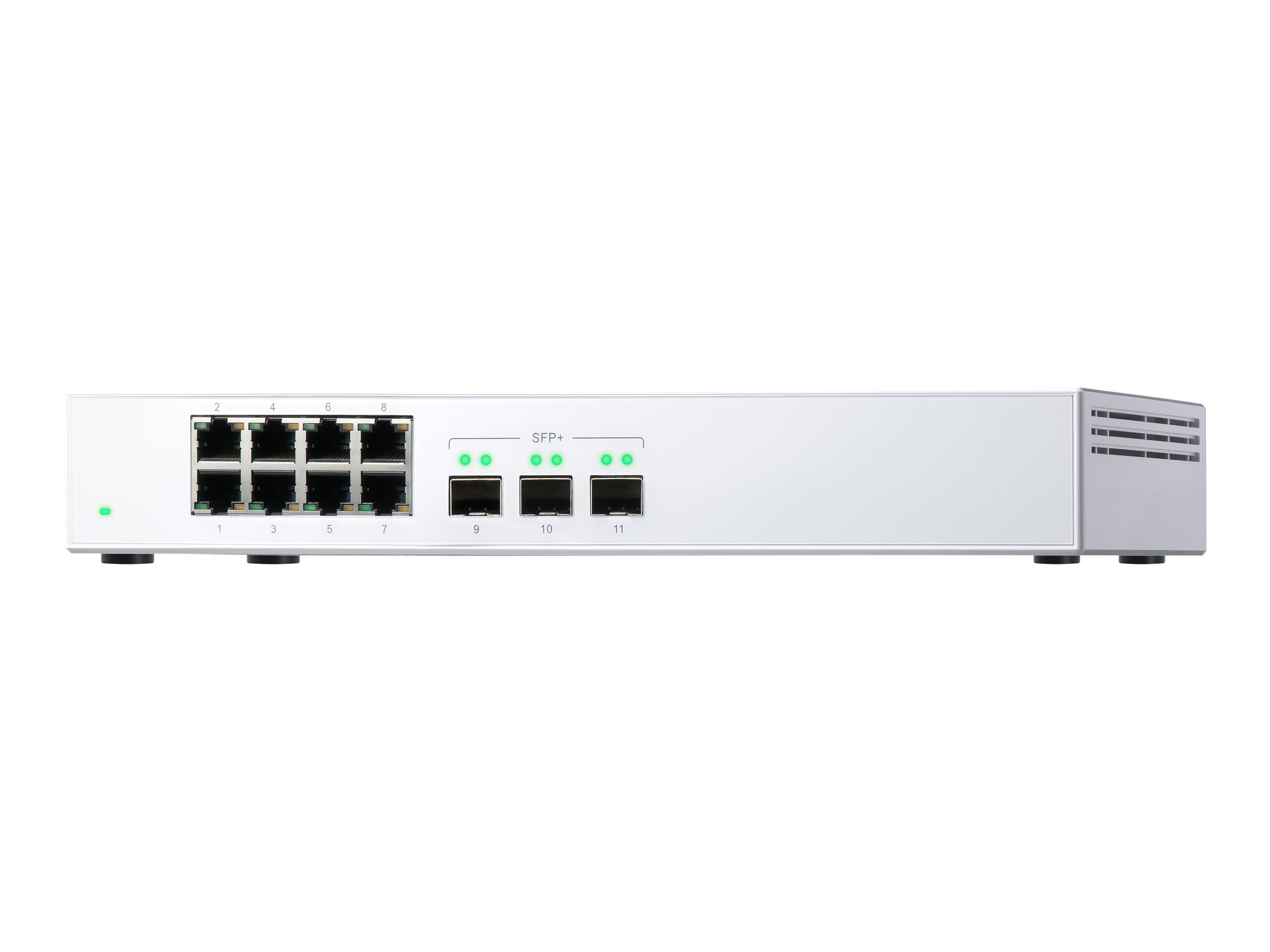 QNAP QSW-308S - Switch - unmanaged - 3 x 10 Gigabit SFP+ + 8 x 10/100/1000 - Desktop