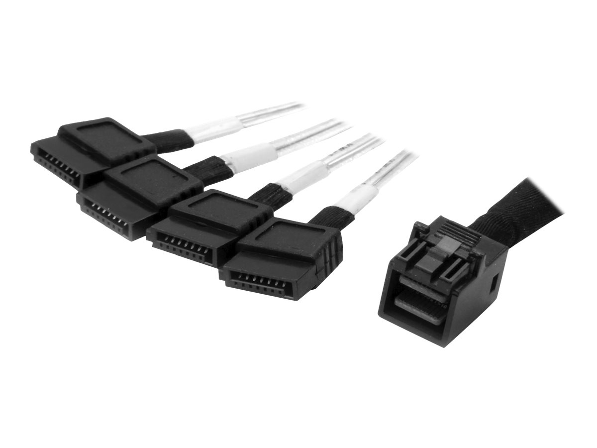 StarTech.com Internes Mini-SAS auf SATA Kabel - SFF-8643 zu 4x SATA - 1m - SATA- / SAS-Kabel - 4x Mini SAS HD (SFF-8643) (S) zu 