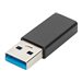 DIGITUS - USB-Adapter - 24 pin USB-C (W) zu USB (M) - USB 3.0 - 3 A - Schwarz