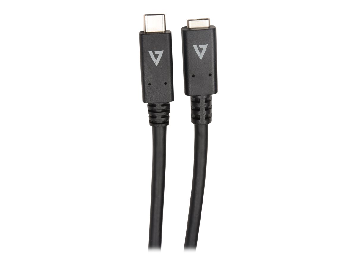 V7 - USB-Verlngerungskabel - 24 pin USB-C (M) zu 24 pin USB-C (W) - 2 m - Schwarz