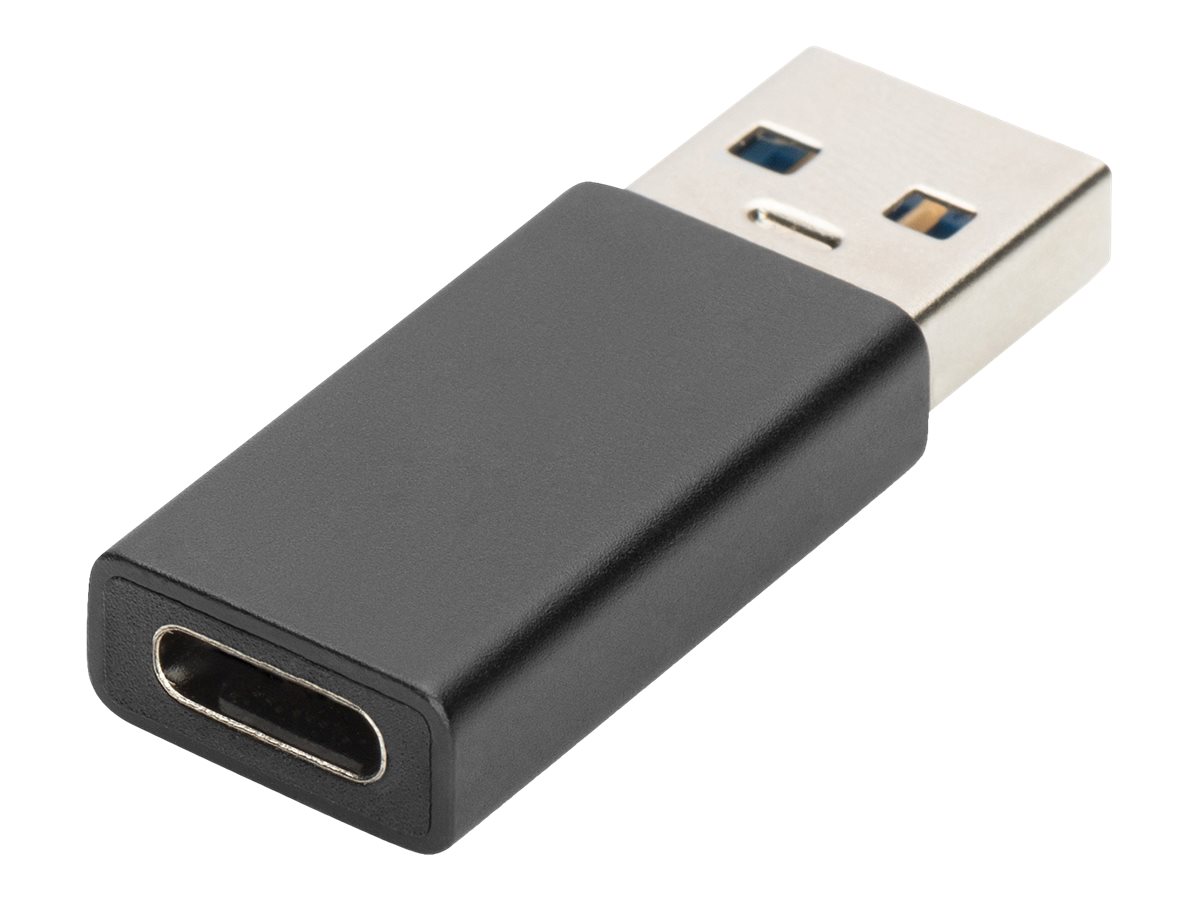 DIGITUS - USB-Adapter - 24 pin USB-C (W) zu USB (M) - USB 3.0 - 3 A - Schwarz