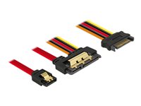 Delock - SATA-Kabel - Serial ATA 150/300/600 - SATA Combo (R) zu SATA, SATA-Stromstecker - 30 cm - eingerastet