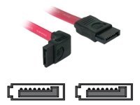 Delock - SATA-Kabel - Serial ATA 150/300 - SATA (W) zu SATA (W) - 50 cm - nach oben gewinkelter Stecker, gerader Stecker