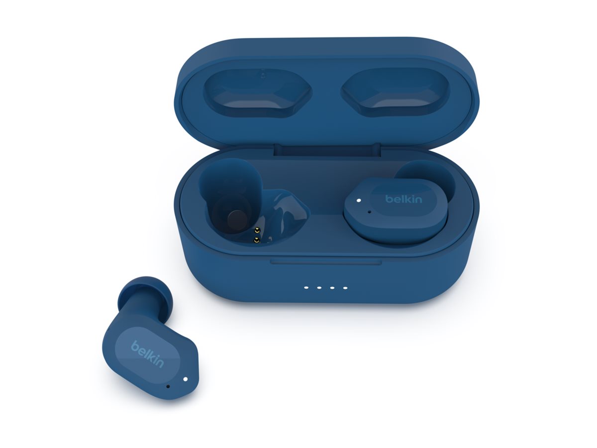 Belkin SoundForm Play - True Wireless-Kopfhrer mit Mikrofon - im Ohr - Bluetooth - aktive Rauschunterdrckung - Blau