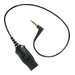 Poly MO300 - Audio-Adapter - 6-polig Quick Disconnect weiblich zu 4-poliger Mini-Stecker mnnlich - Schwarz - fr Apple iPhone 4