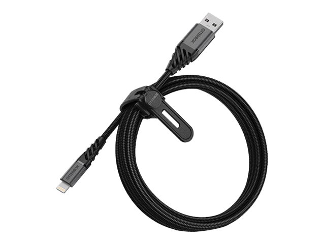 OtterBox Premium - Lightning-Kabel - USB mnnlich zu Lightning mnnlich - 2 m - Dark Ash Black