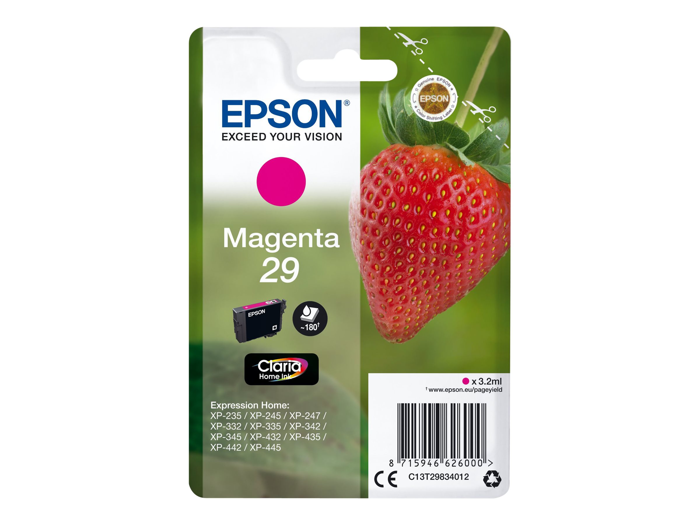 Epson 29 - 3.2 ml - Magenta - original - Blister mit RF- / akustischem Alarmsignal - Tintenpatrone