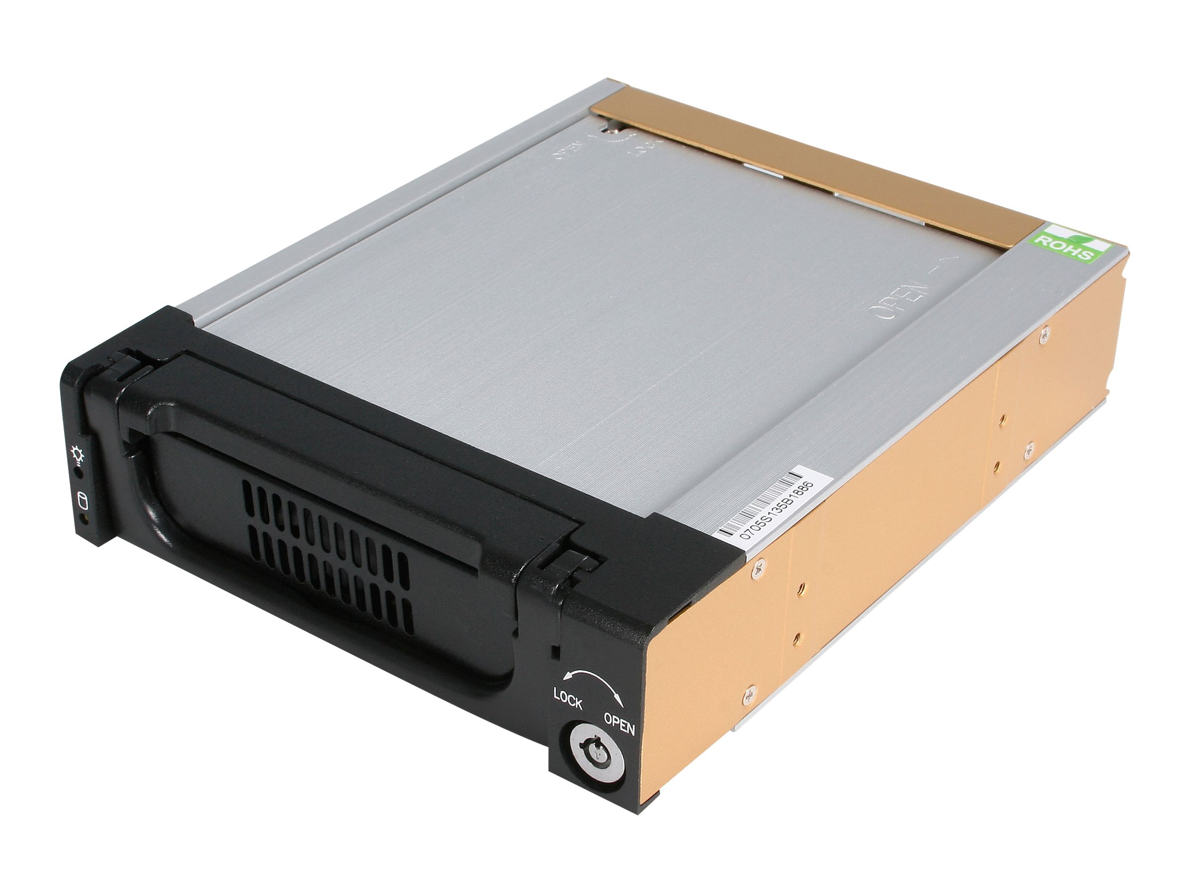 StarTech.com Wechselrahmen 5,25 Zoll - Mobiles Festplatten Hot Swap Speicher Rack fr 3,5 (8,9cm) HDD in Schwarz / Aluminium - M