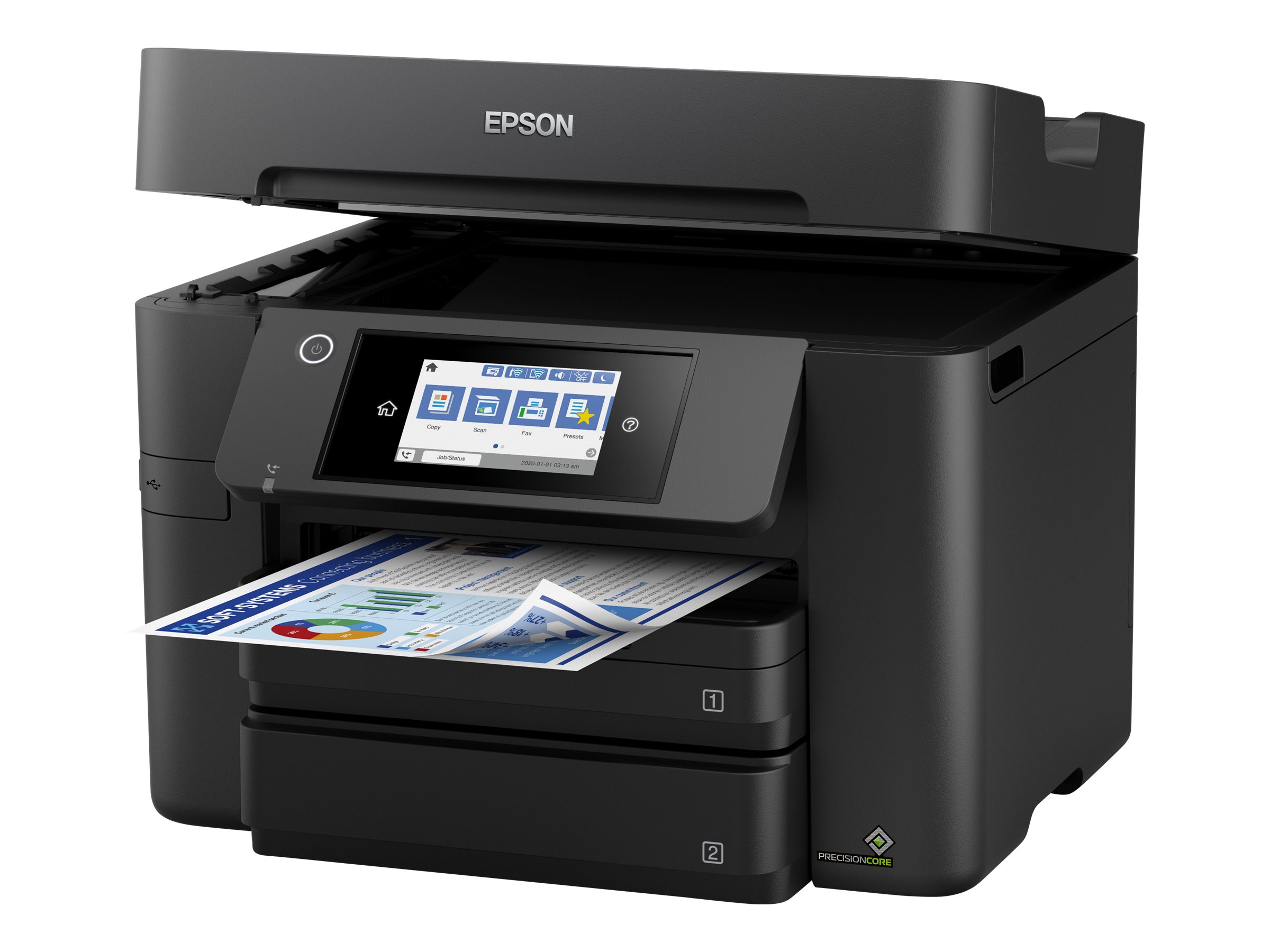 Epson WorkForce Pro WF-4830DTWF - Multifunktionsdrucker - Farbe - Tintenstrahl - A4/Legal (Medien) - bis zu 25 Seiten/Min. (Druc