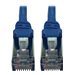 Eaton Tripp Lite Series Cat6a 10G Snagless Shielded Slim STP Ethernet Cable (RJ45 M/M), PoE, Blue, 15 ft. (4.6 m) - Netzwerkkabe