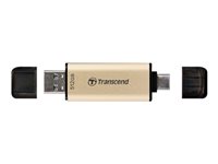 Transcend JetFlash 930C - USB-Flash-Laufwerk - 512 GB - USB 3.2 Gen 1 / USB-C - Gold