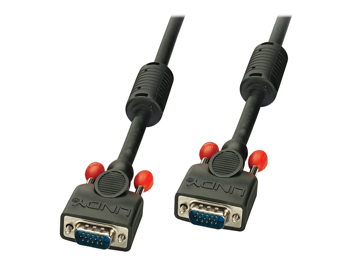 Lindy Premium Super Long Distance - VGA-Kabel - HD-15 (VGA) (M) zu HD-15 (VGA) (M) - 30 m - geformt, Daumenschrauben - Schwarz