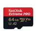 SanDisk Extreme Pro - Flash-Speicherkarte (microSDXC-an-SD-Adapter inbegriffen) - 64 GB - A2 / Video Class V30 / UHS-I U3 / Clas