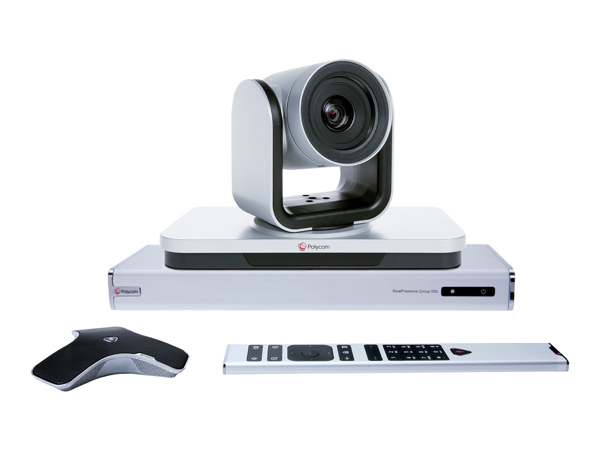 Poly RealPresence Group 500 - Kit fr Videokonferenzen (RealPresence Group Microphone Array, RealPresence Group 500 Codec) - Sil