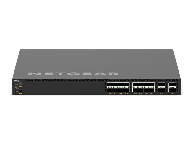 NETGEAR M4350 Series M4350-16V4C - Switch - L3 - managed - 16 x 1/10/25 Gigabit SFP28 + 4 x 40/100 Gigabit QSFP28 - Luftstrom vo