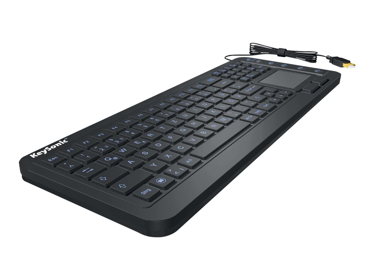 KeySonic KSK-6231 Inel - Tastatur - USB - Deutsch - wasserdicht - Schwarz
