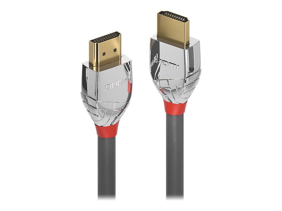 Lindy CROMO - HDMI-Kabel mit Ethernet - HDMI mnnlich zu HDMI mnnlich - 3 m - Dreifachisolierung - Grau