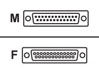 EFB-Elektronik - Serielles / paralleles Kabel - DB-25 (M) zu DB-25 (W) - 3 m - geformt - beige