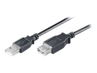 M-CAB - USB-Verlngerungskabel - USB (M) zu USB (W) - USB 2.0 - 1.8 m - Schwarz