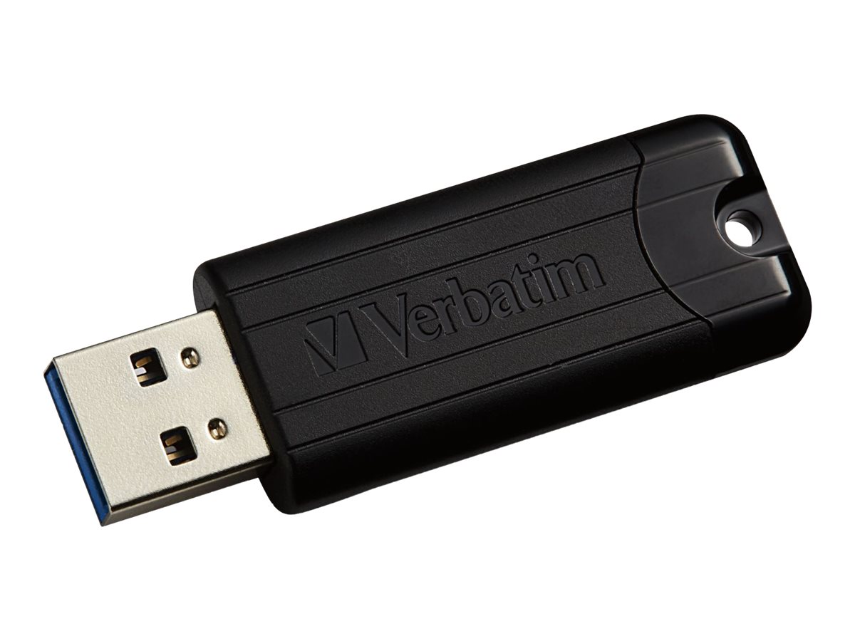 Verbatim PinStripe - USB-Flash-Laufwerk - 256 GB - USB 3.2 Gen 1 - Schwarz