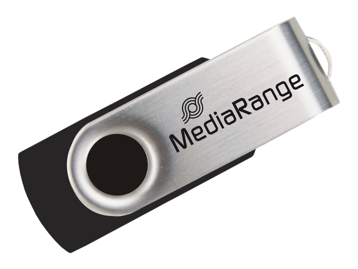 MediaRange - USB-Flash-Laufwerk - 64 GB - USB 2.0 - Schwarz/Silber
