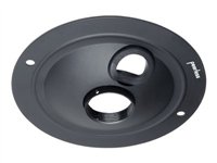 Peerless Round Ceiling Plate ACC 570 - Montagekomponente (Deckenplatte) - kaltgewalzter Stahl - Schwarz
