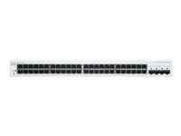 Cisco Business 220 Series CBS220-48T-4G - Switch - Smart - 48 x 10/100/1000 + 4 x Gigabit SFP (Uplink) - an Rack montierbar