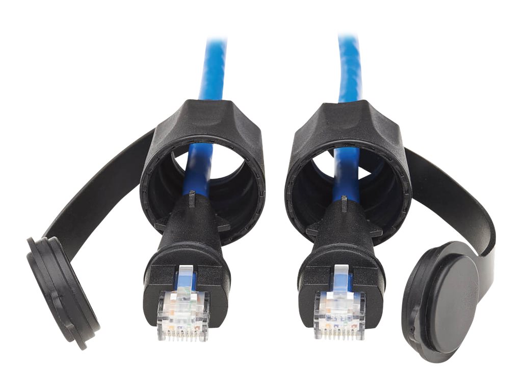 Eaton Tripp Lite Series Industrial Cat6 UTP Ethernet Cable (RJ45 M/M), 100W PoE, CMR-LP, IP68, Blue, 33 ft. (10.05 m) - Patch-Ka
