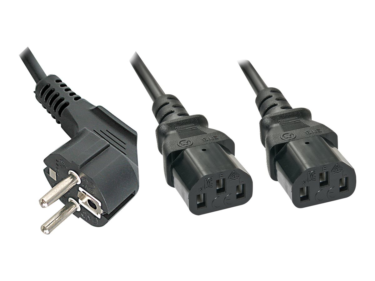 Lindy - Stromkabel - power CEE 7/7 (S) zu power IEC 60320 C13