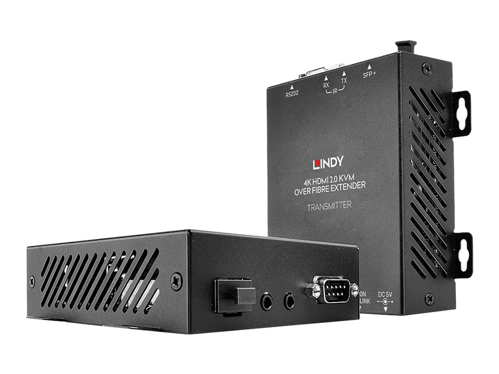 LINDY 300m Fibre Optic HDMI 18G & USB KVM Extender - Sender und Empfnger - KVM-/USB-Extender - USB - bis zu 300 m - 850 nm