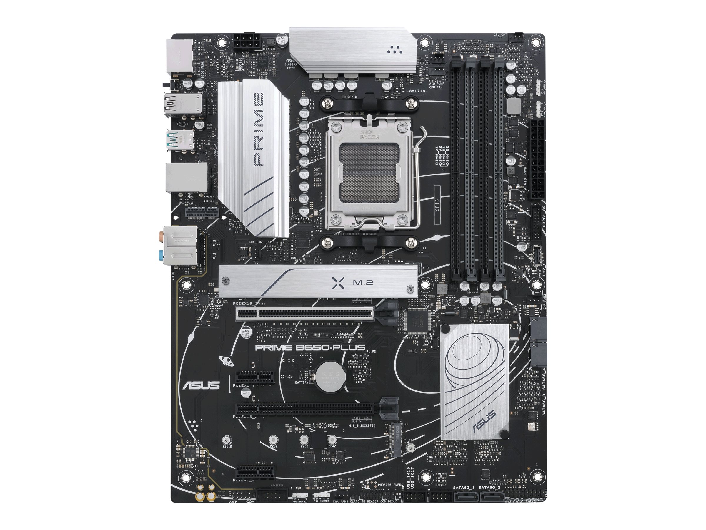 ASUS Prime B650-Plus - Motherboard - ATX - Socket AM5 - AMD B650 Chipsatz - USB 3.2 Gen 1, USB 3.2 Gen 2, USB-C 3.2 Gen2, USB-C 