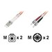 M-CAB - Netzwerkkabel - LC Multi-Mode (M) zu ST multi-mode (M) - 2 m - Glasfaser - 50/125 Mikrometer
