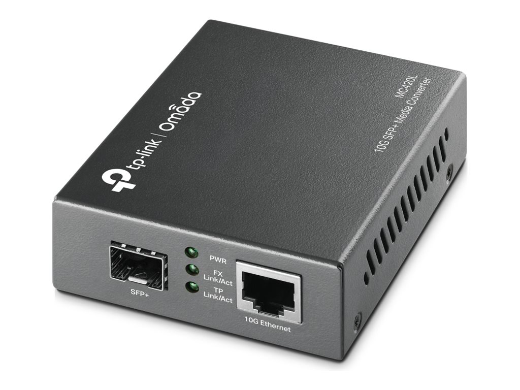 TP-Link Omada MC420L V1 - Medienkonverter - 10GbE, 5GbE, 2.5GbE - 10GBase-LR, 10GBase-LRM, 10GBase-SR, 10GBase-T, 5GBase-T, 2.5G