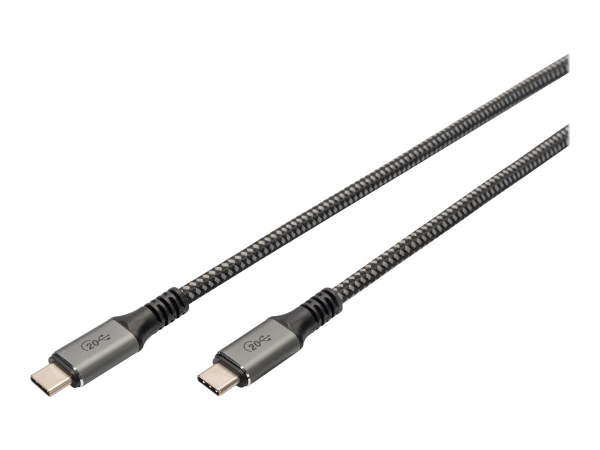 DIGITUS - USB-Kabel - 24 pin USB-C (M) zu 24 pin USB-C (M) - USB4 - 3 m - untersttzt 4K 60 Hz (3840 x 2160), untersttzt 5K 60 