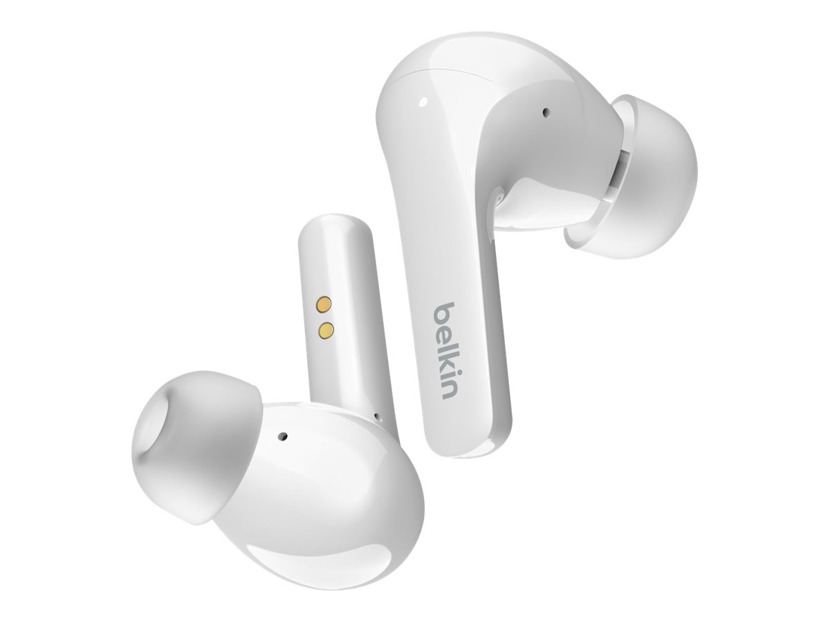 Belkin SoundForm Flow - True Wireless-Kopfhrer mit Mikrofon - im Ohr - Bluetooth - aktive Rauschunterdrckung - weiss