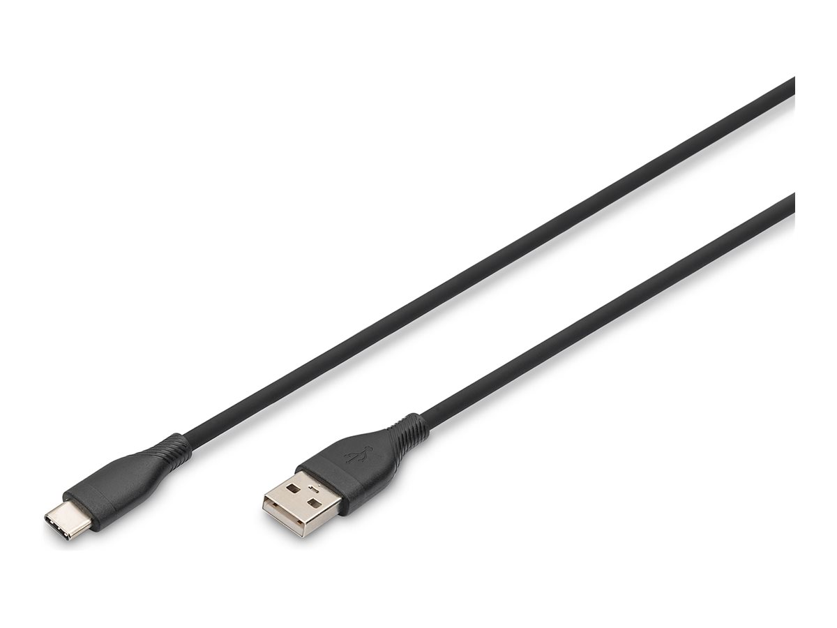 DIGITUS - USB-Kabel - USB (M) zu 24 pin USB-C (M) - USB 2.0 - 2 m - Schwarz