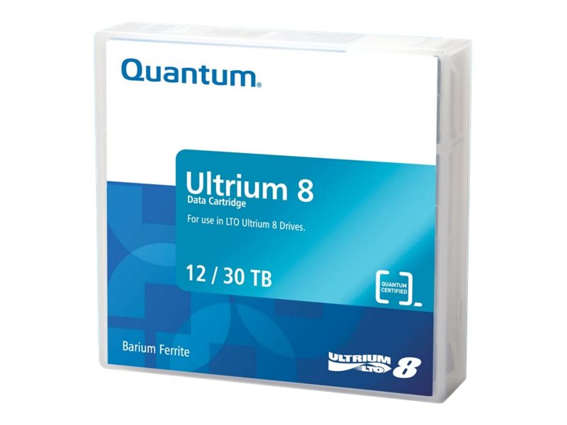 Quantum - LTO Ultrium WORM 8 - 12 TB / 30 TB - Mit Strichcodeetikett - Grau, Brick Red